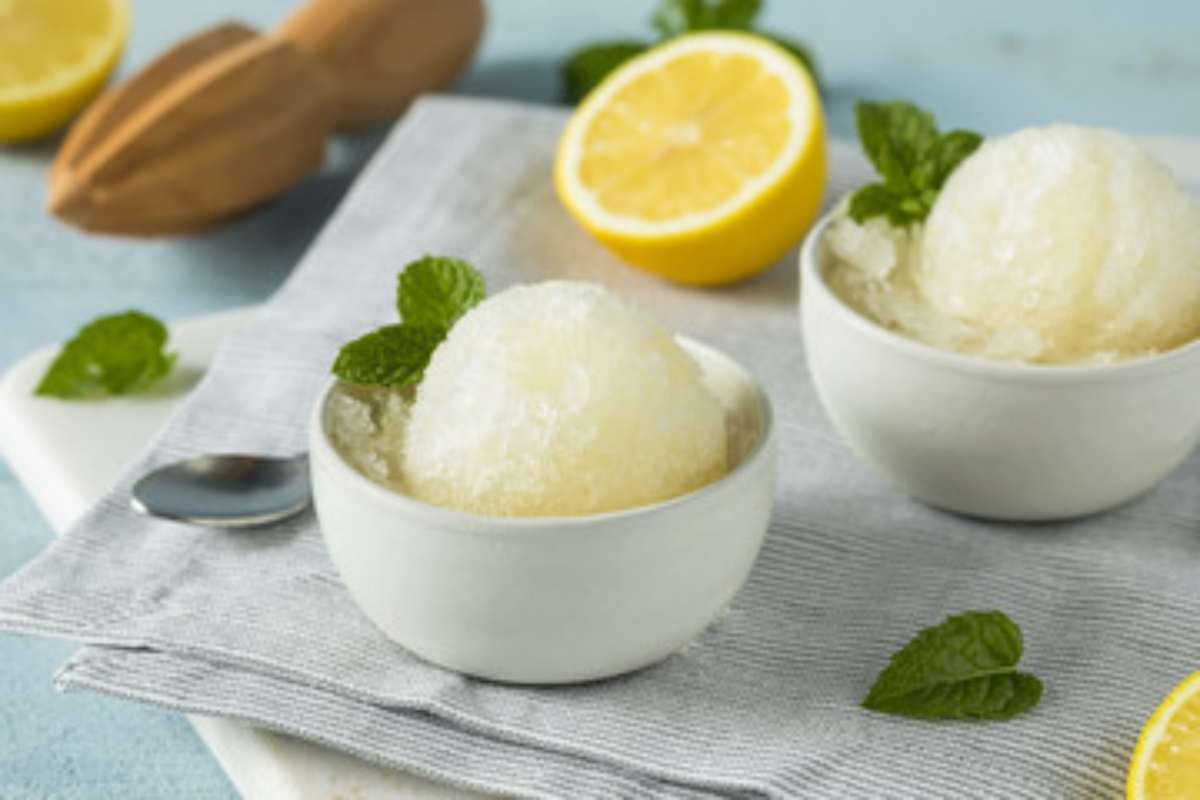 Sorbetto al limone siciliano, la preparazione